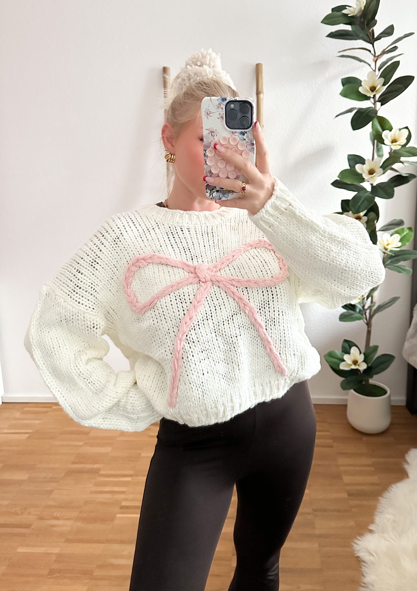 Strickpullover Girly Schleife super weich