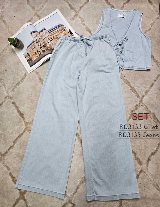 Stoffhose Jeans Wild Leg