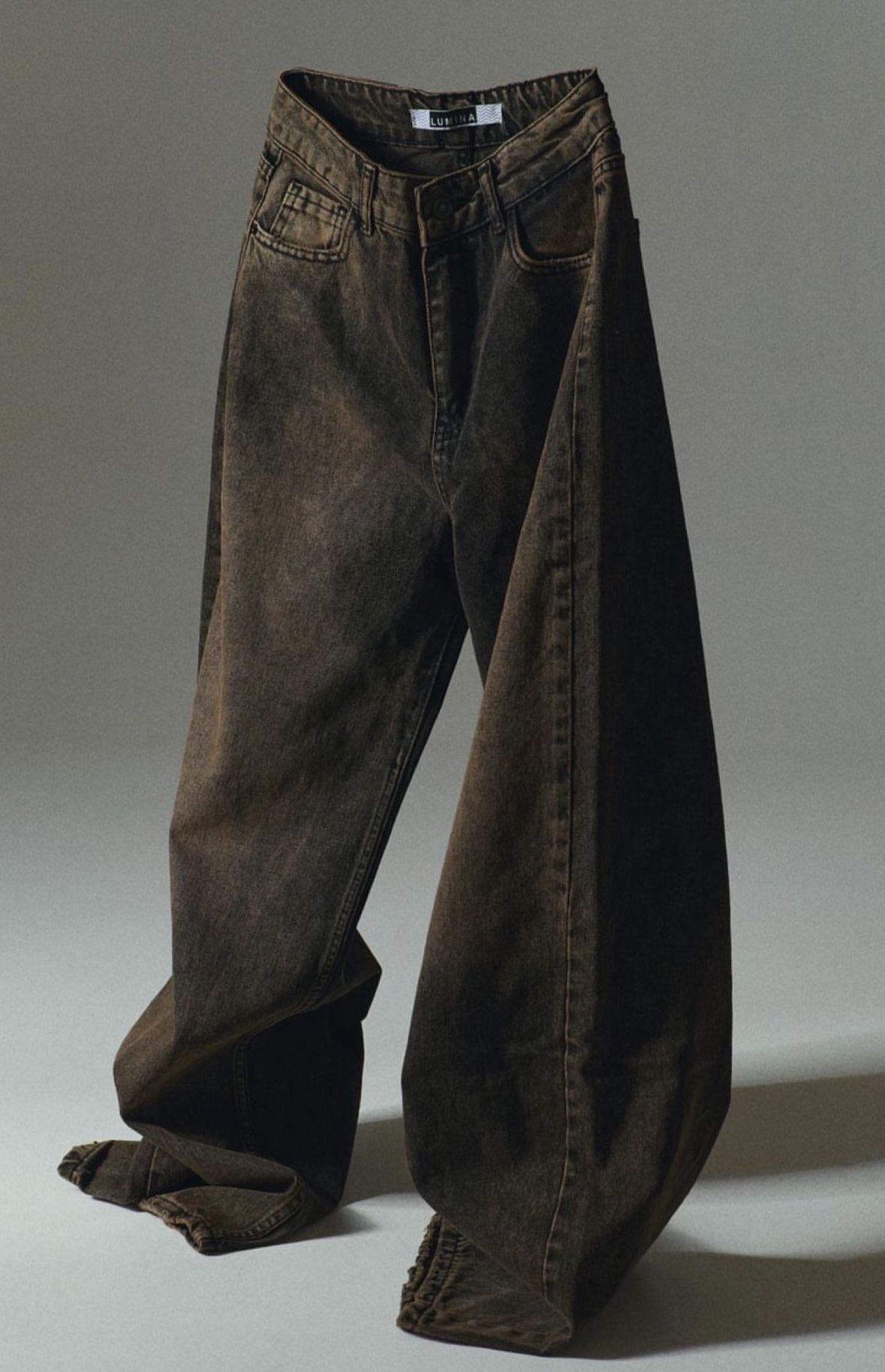Jeanshose Baggy-Braun Lumina
