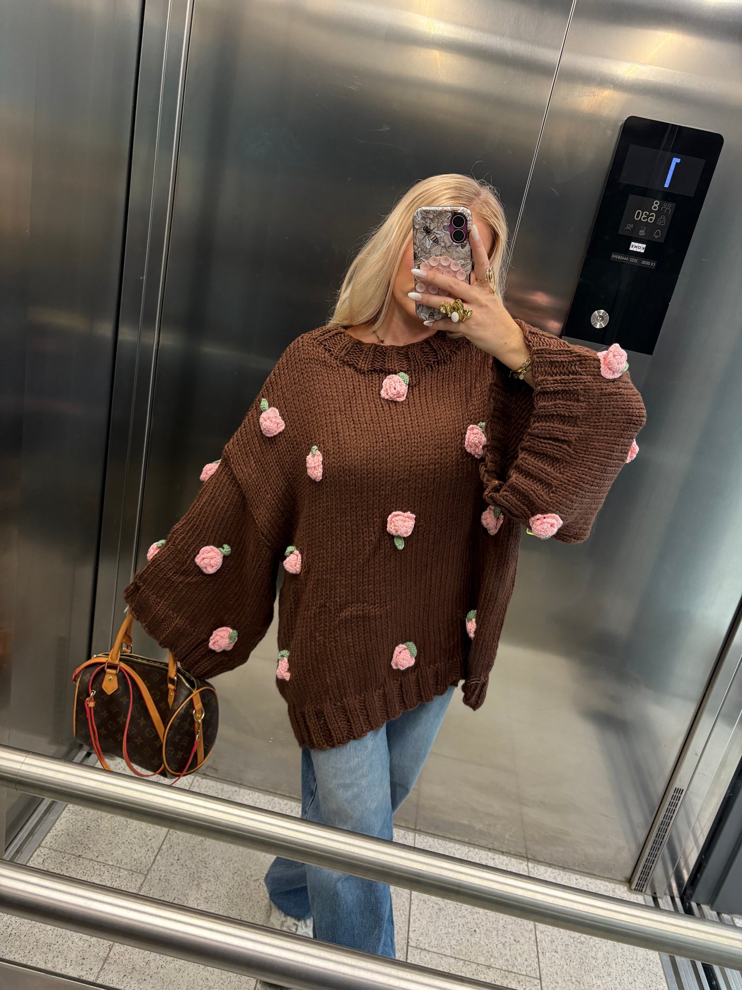Pullover ROSE 2 Farben Handmade
