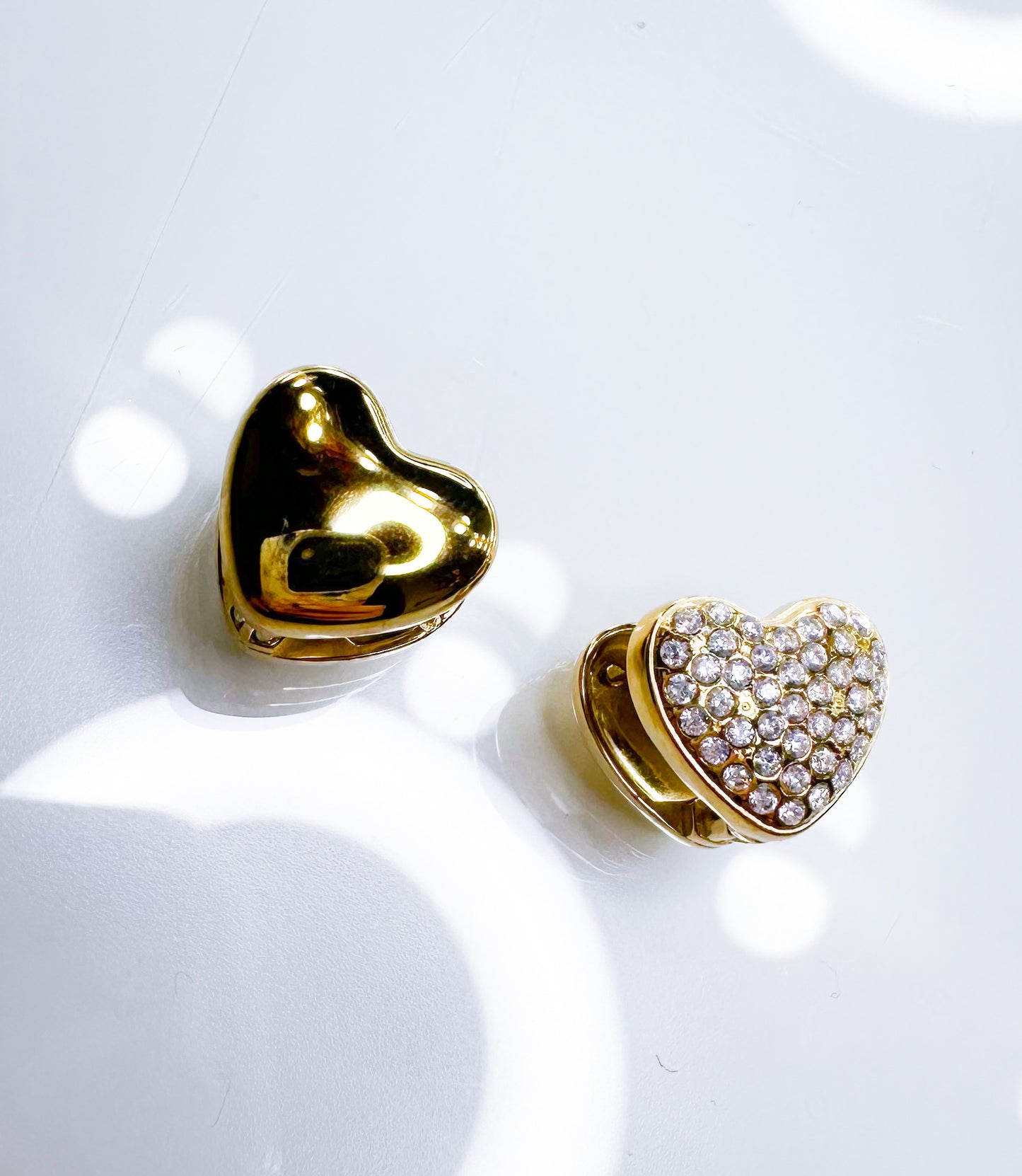 Ohrringe Herz klein mit Zircon Stein