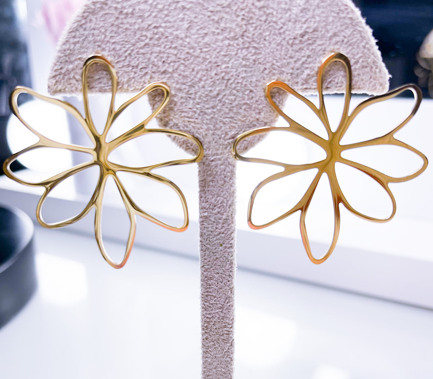 Ohrringe Blume S.Steel