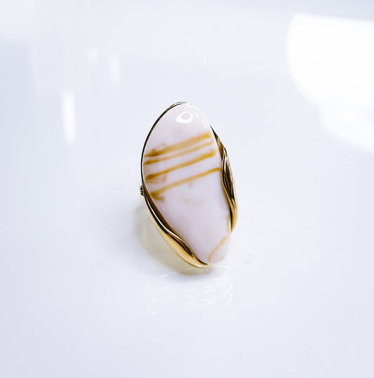 Ring mit Leo-Muster in 2 Farben S.Steel 14k Gold