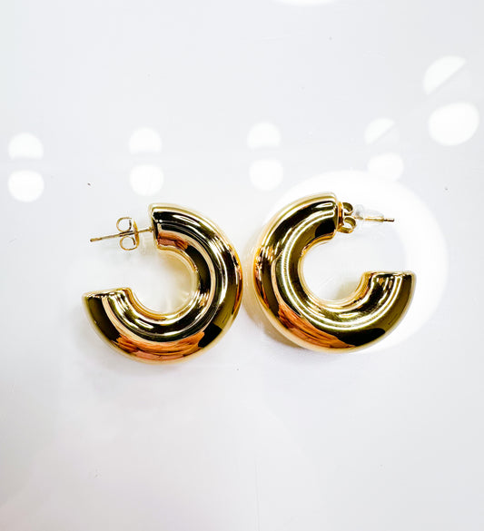 Creolen Voluminös 14k Gold