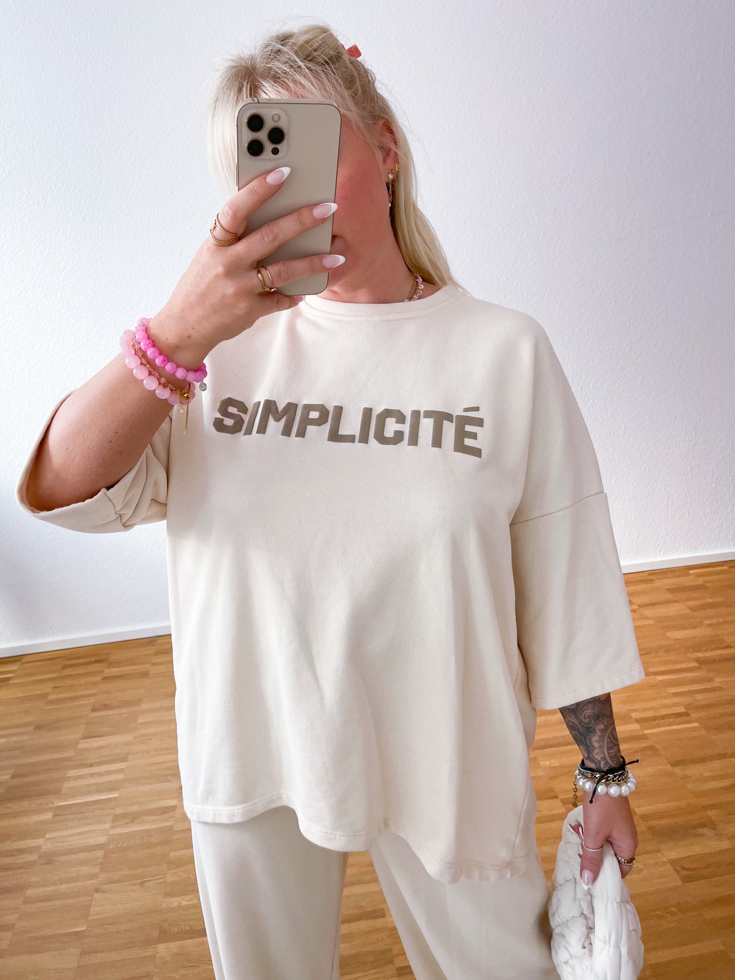 T-Shirt-Simplicite Glitzer 6 Farben