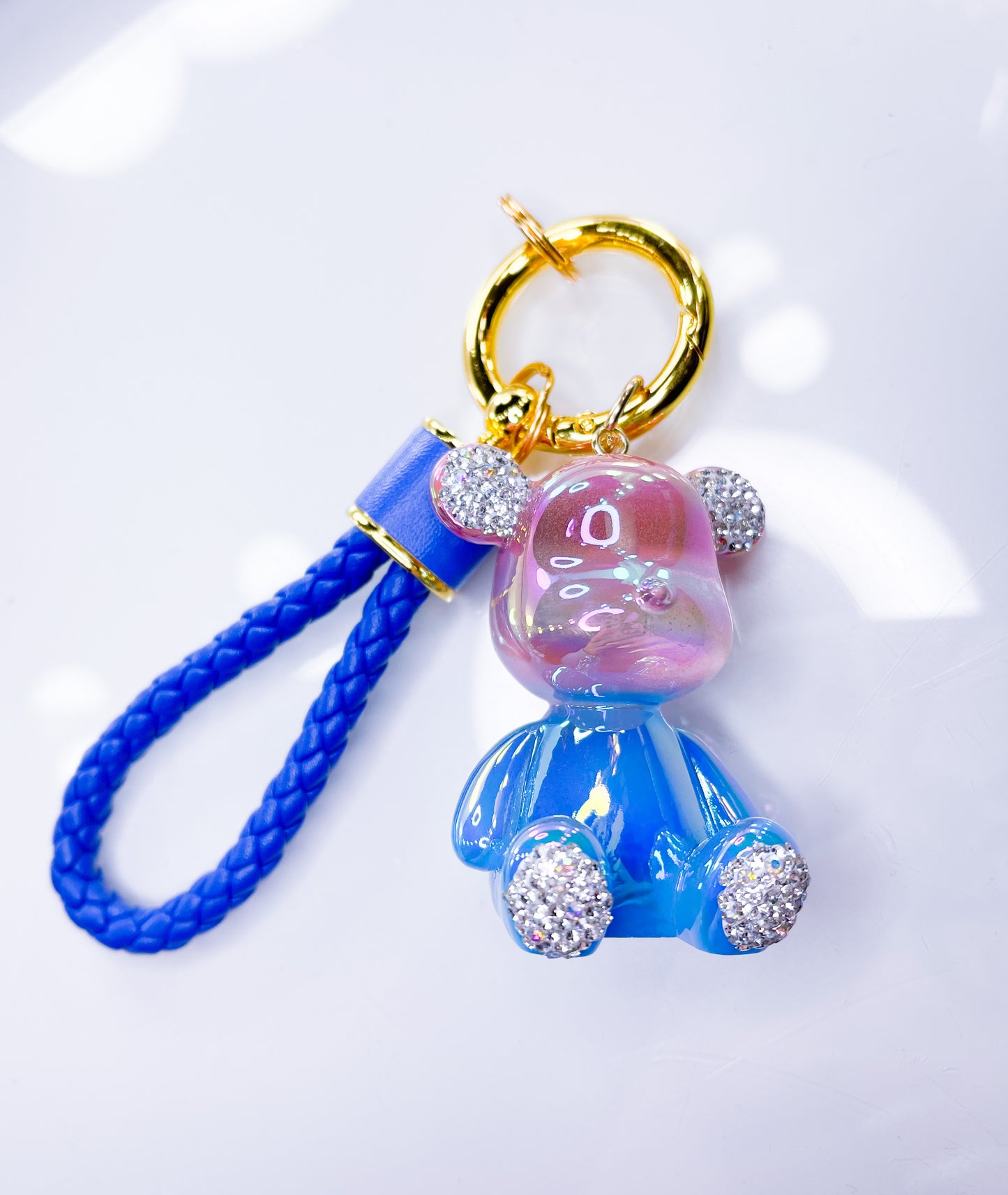 Schlüsselanhänger Kristall Teddy 6 Farben
