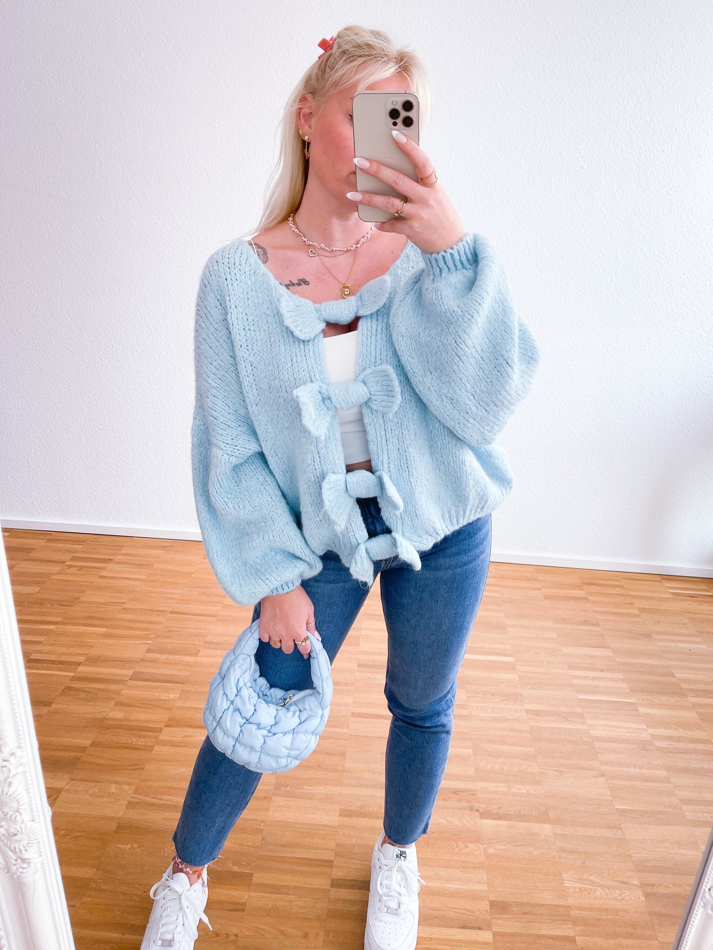 Strickpullover-Schleife super weich in 2 Farben