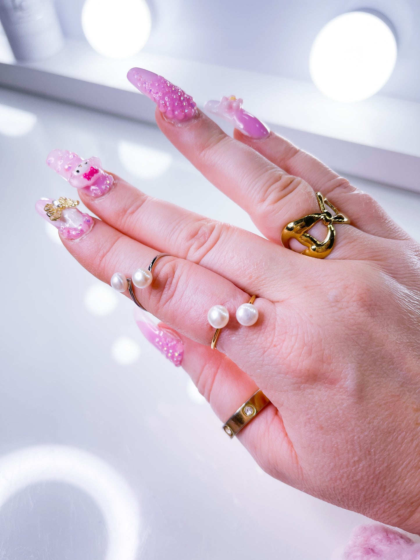 Ring-Feiny-Pearl S.Steel