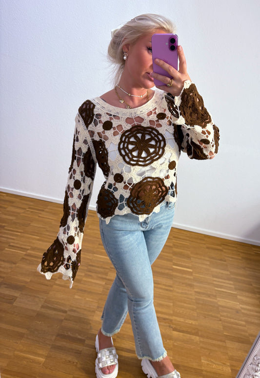 Häkeloberteil Braun