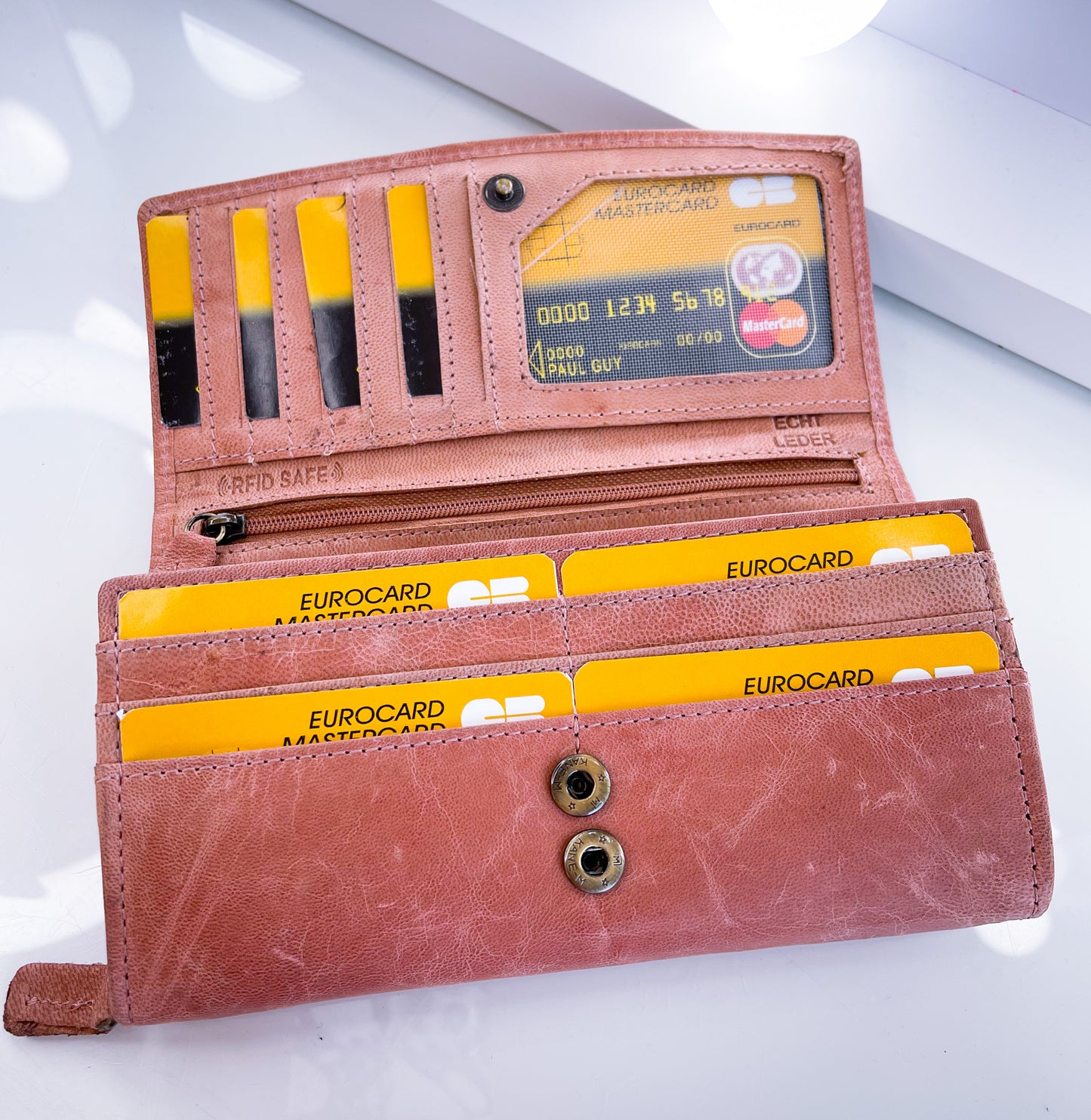 Geldbörse Vintage-Leder 3 Farben