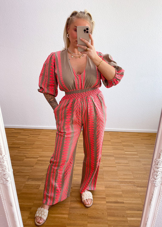 Jumpsuit Boho Pink