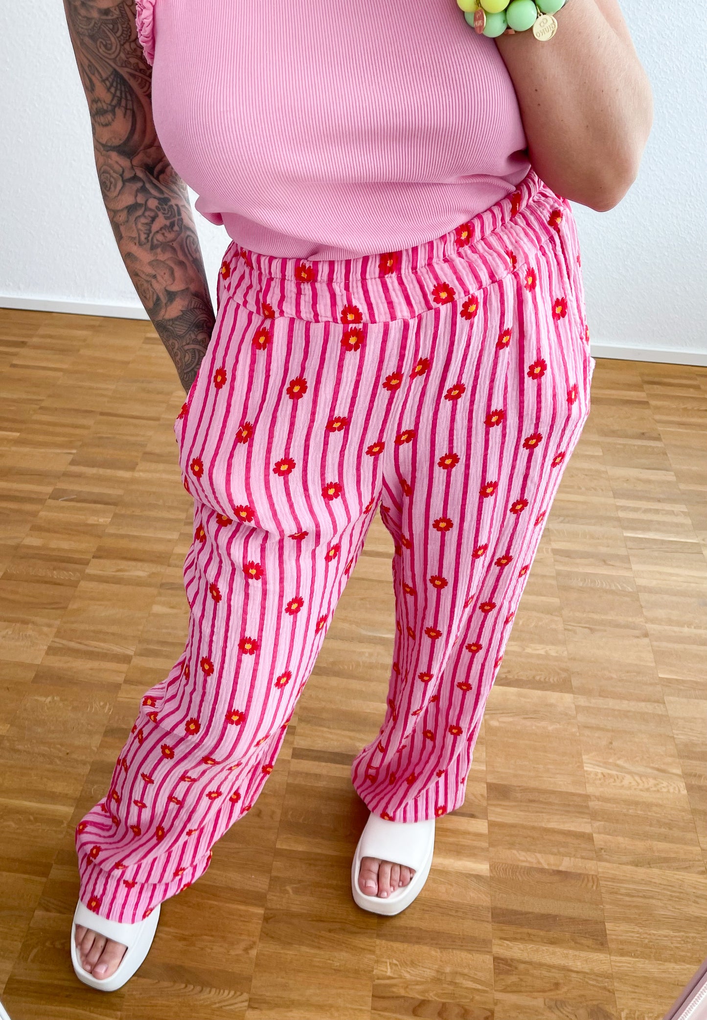 Musselin Hose Blume