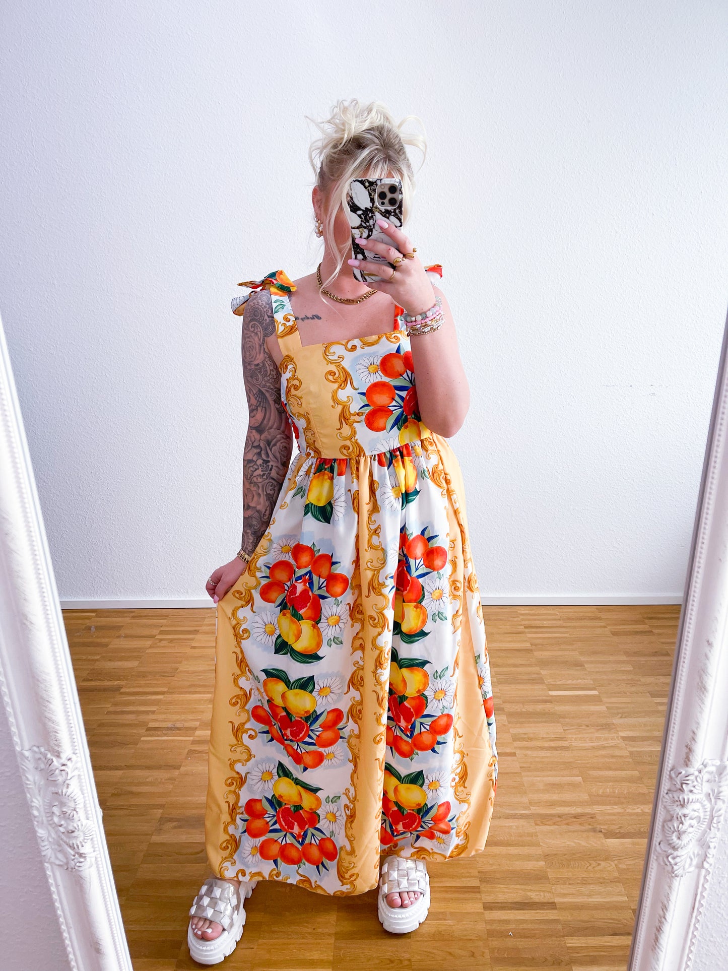 Kleid-Orange