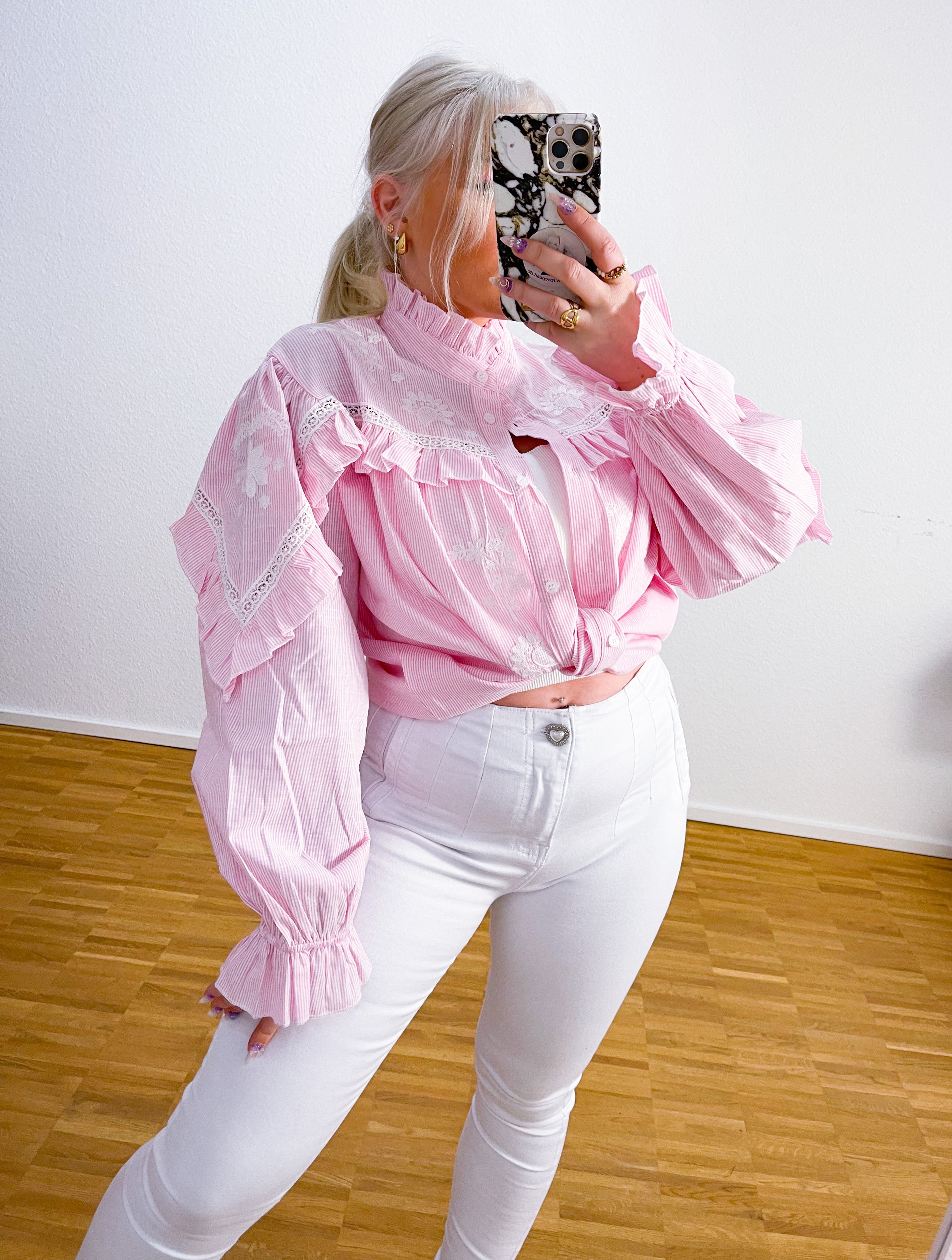 Bluse Drole De Copine Paris Ros Pearl bluse-drole-de-copine-paris-ros-pearl
