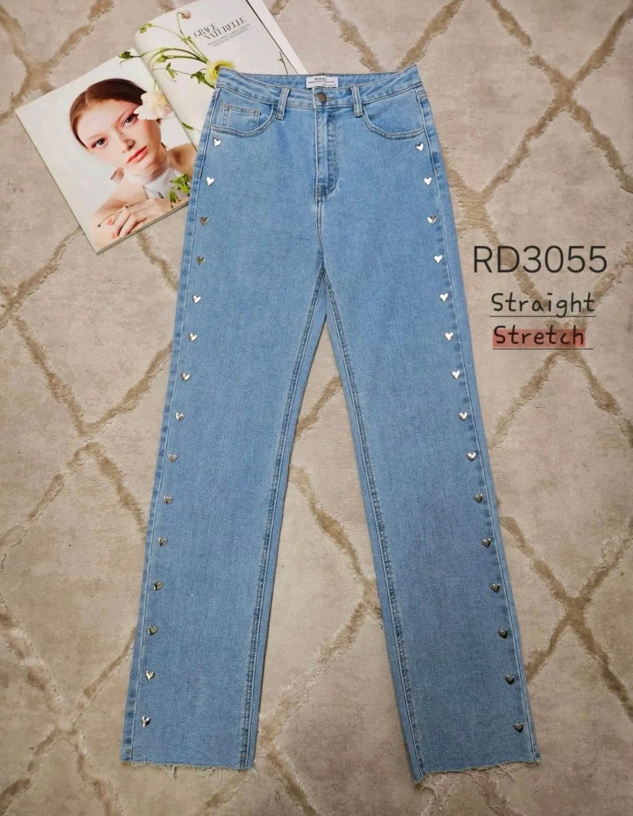 Jeanshose-Herz-Stretch