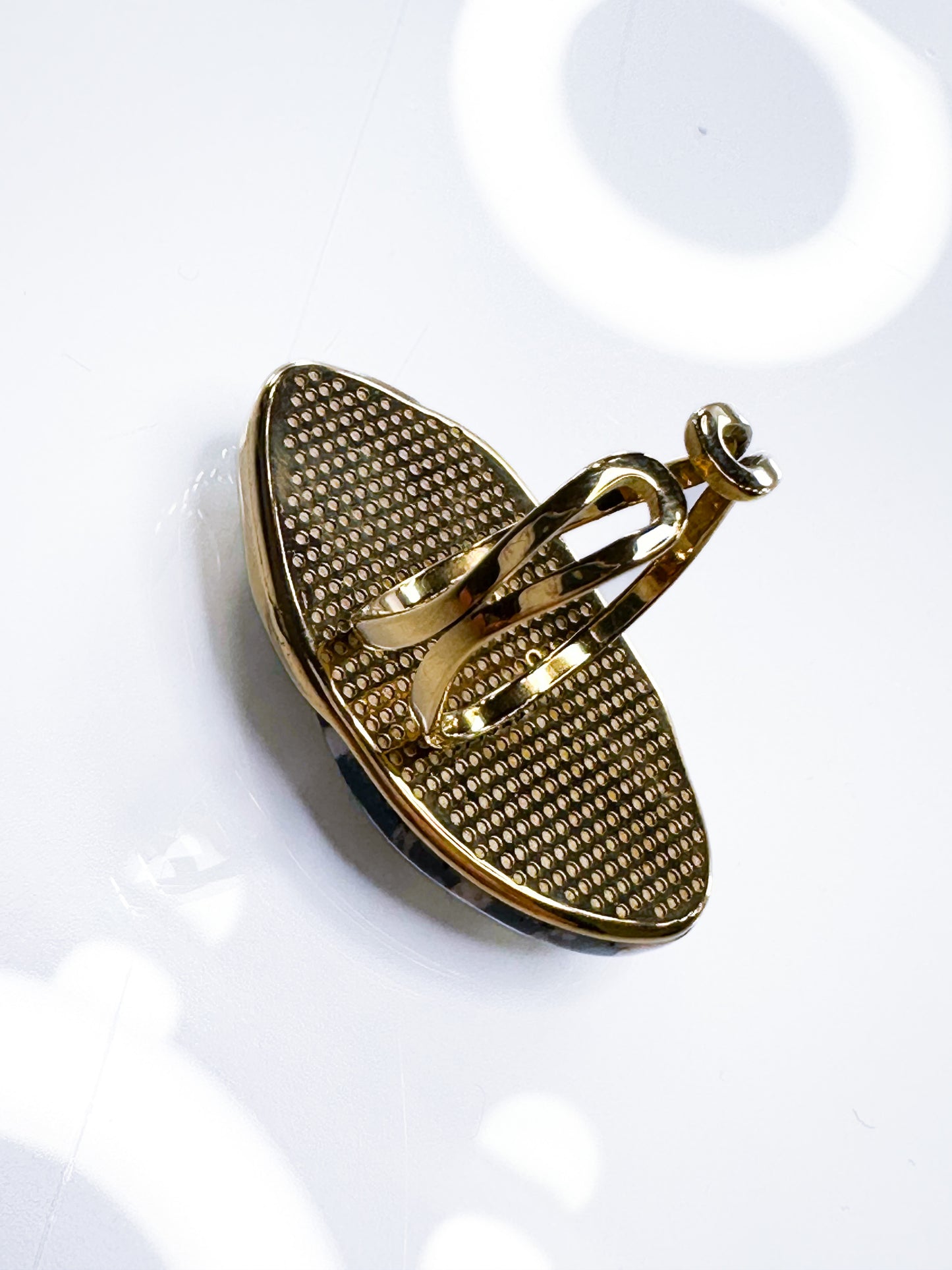 Ring mit Leo-Muster in 2 Farben S.Steel 14k Gold