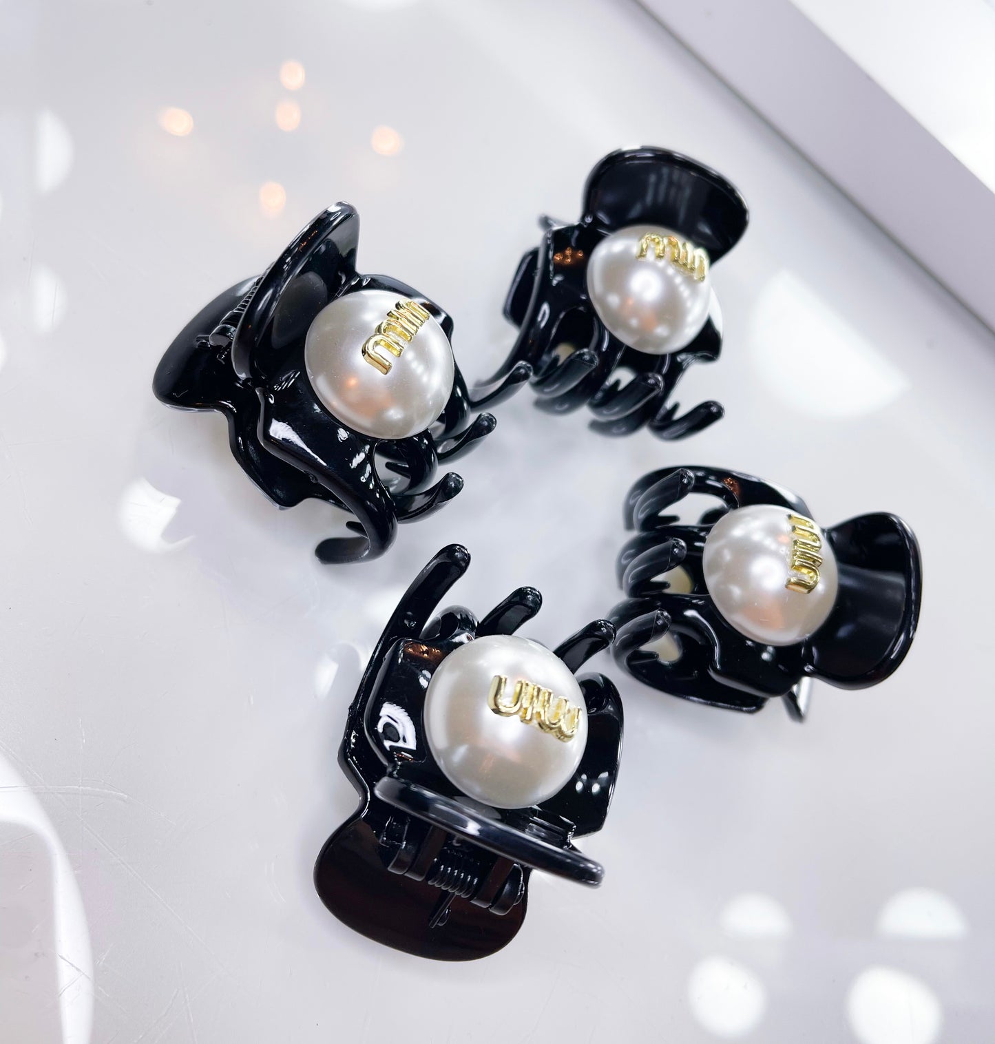 Haarklammer Herz Pearl