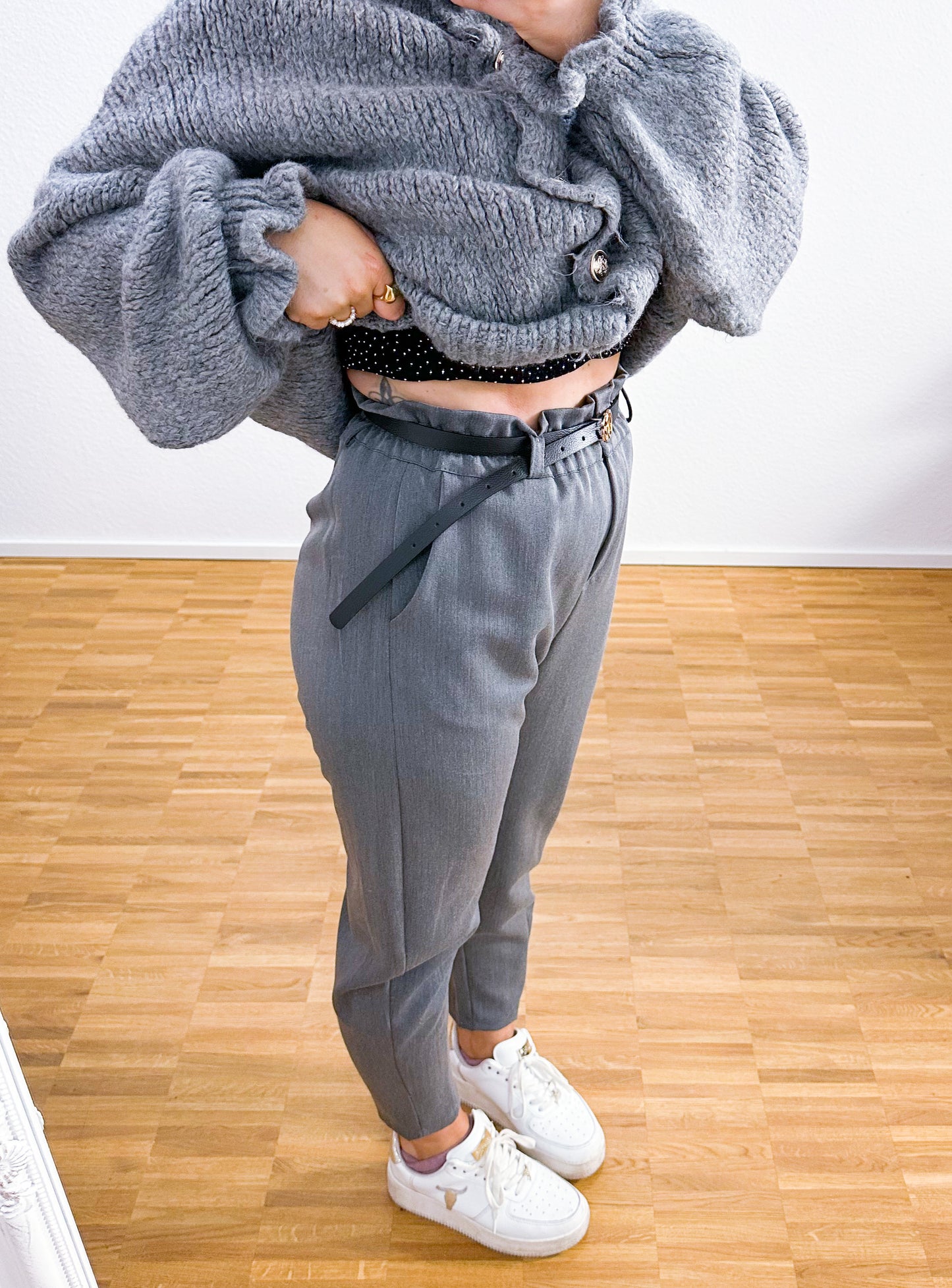 Stoffhose mit Gürtel 2 Farben