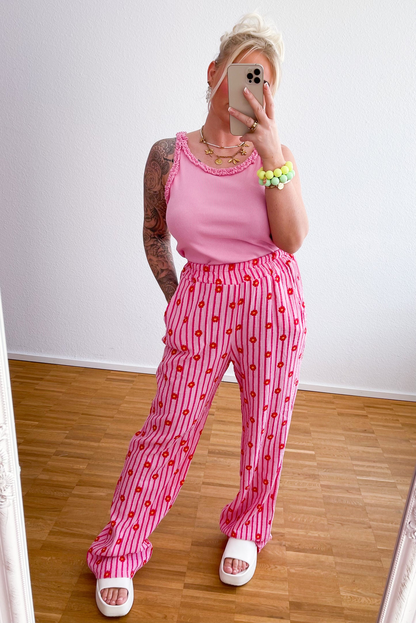 Musselin Hose Blume