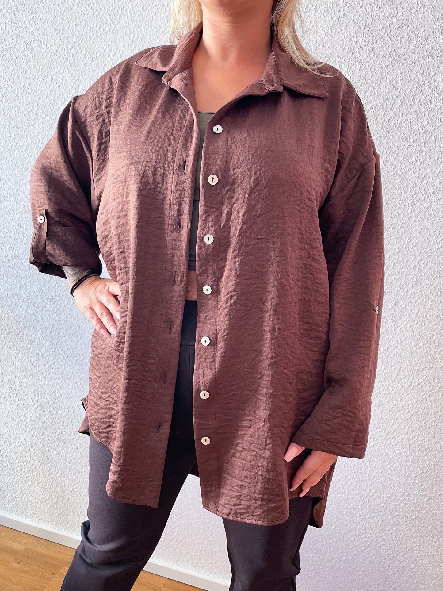 Bluse Kastanie