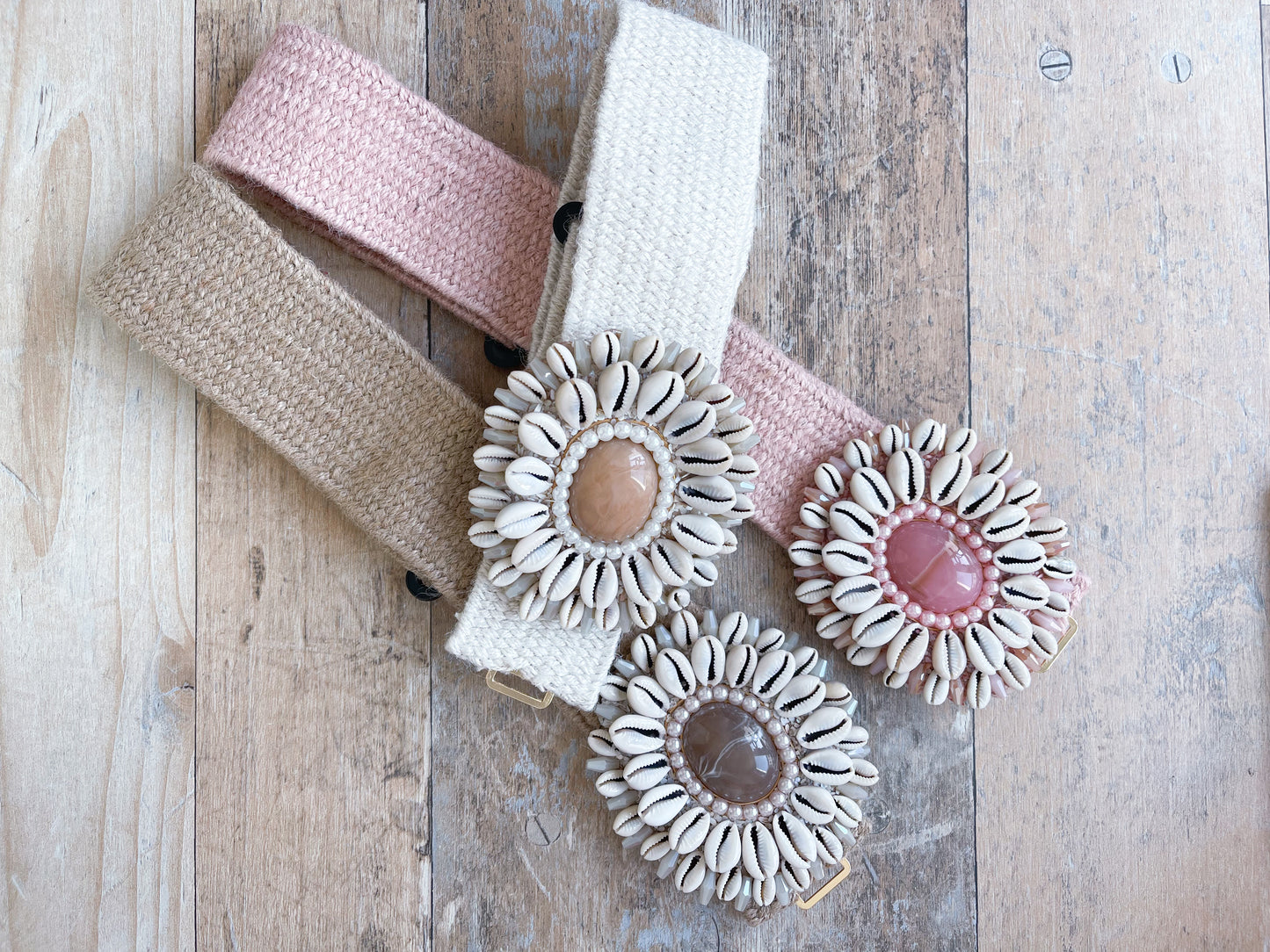 Gürtel Boho-Muschel 3 Farben