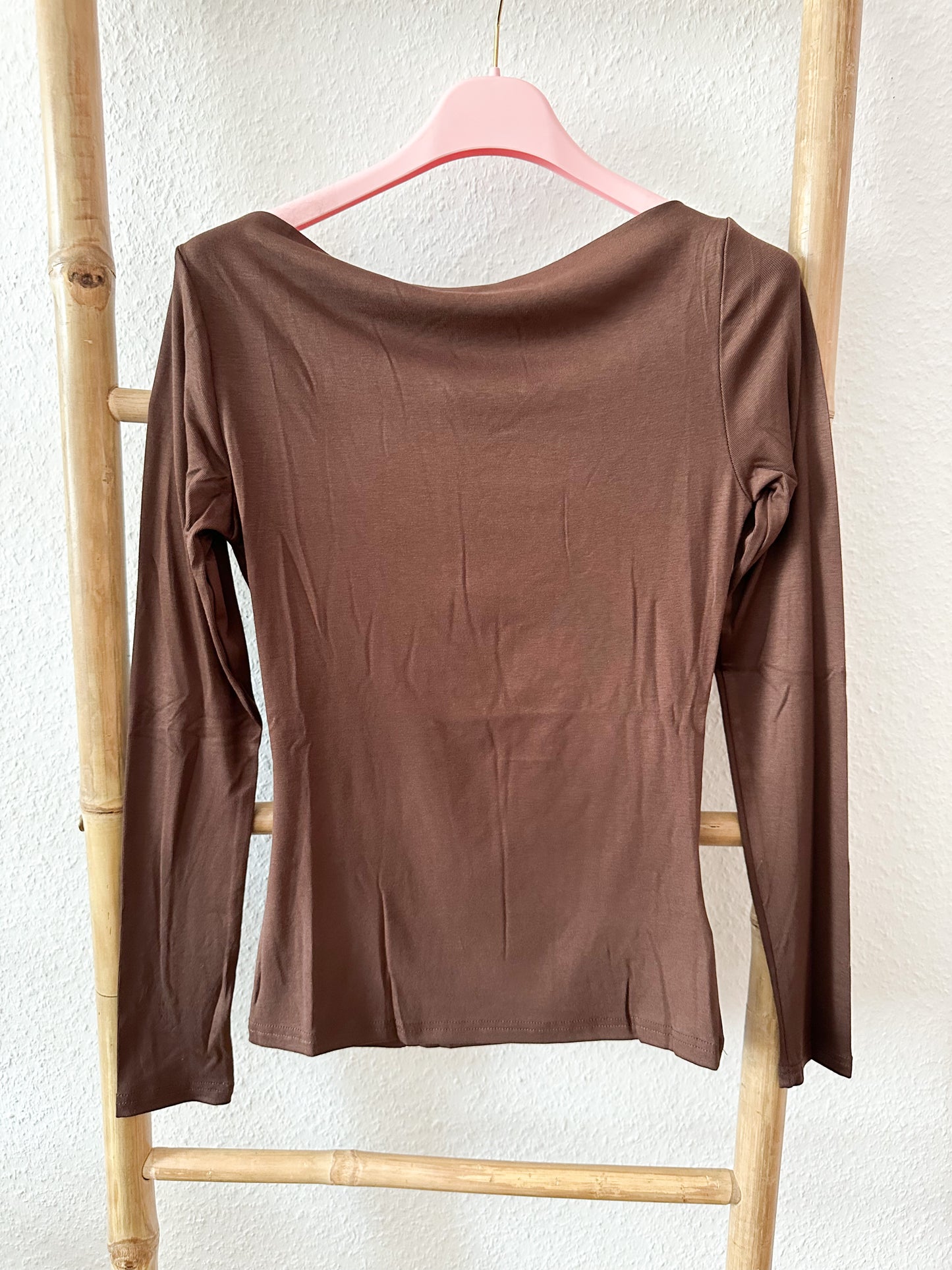 Langarm-Shirt Off Shoulder 4 Farben