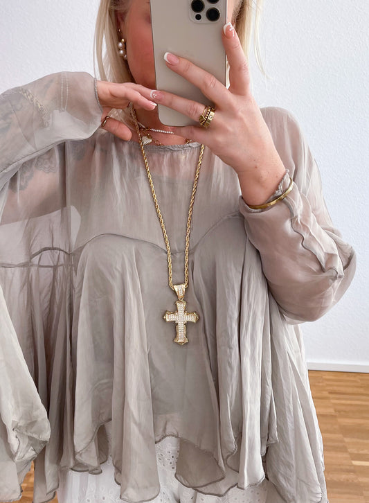 Halskette Boho Kreuz