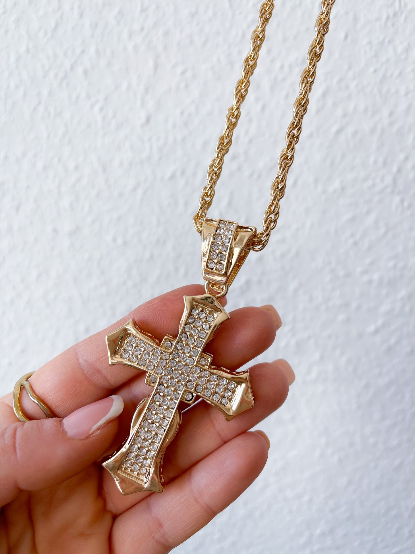 Halskette Boho Kreuz