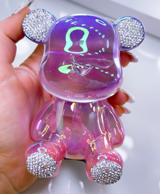 Teddy-Glass Dekoration Einzelstück 11cm