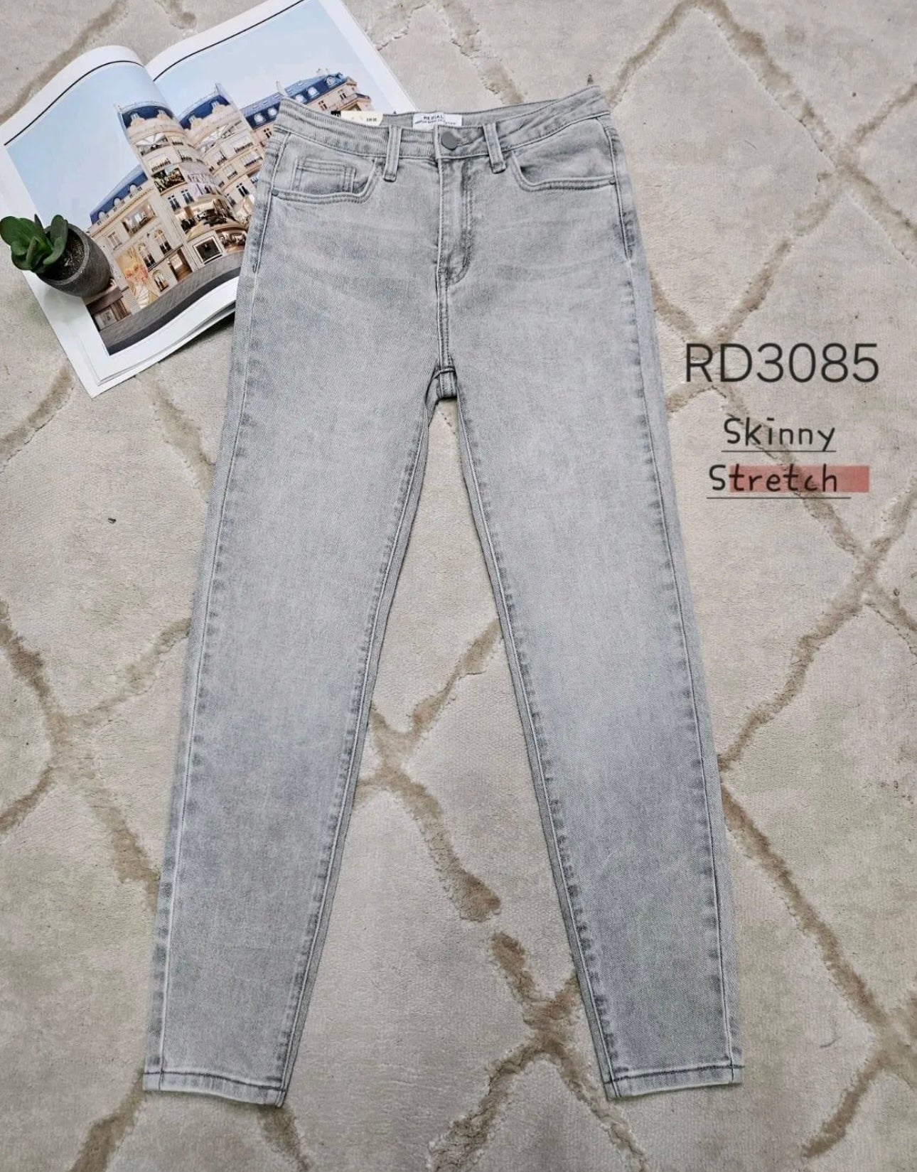 Jeanshose Skinny Grau