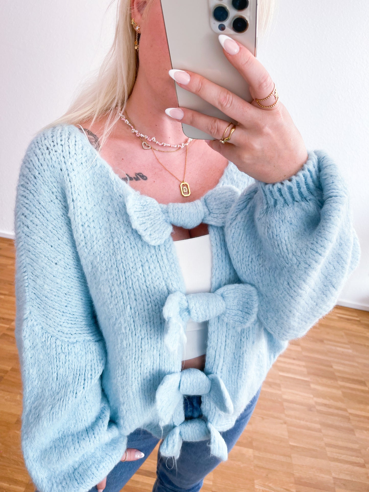 Strickpullover-Schleife super weich in 2 Farben