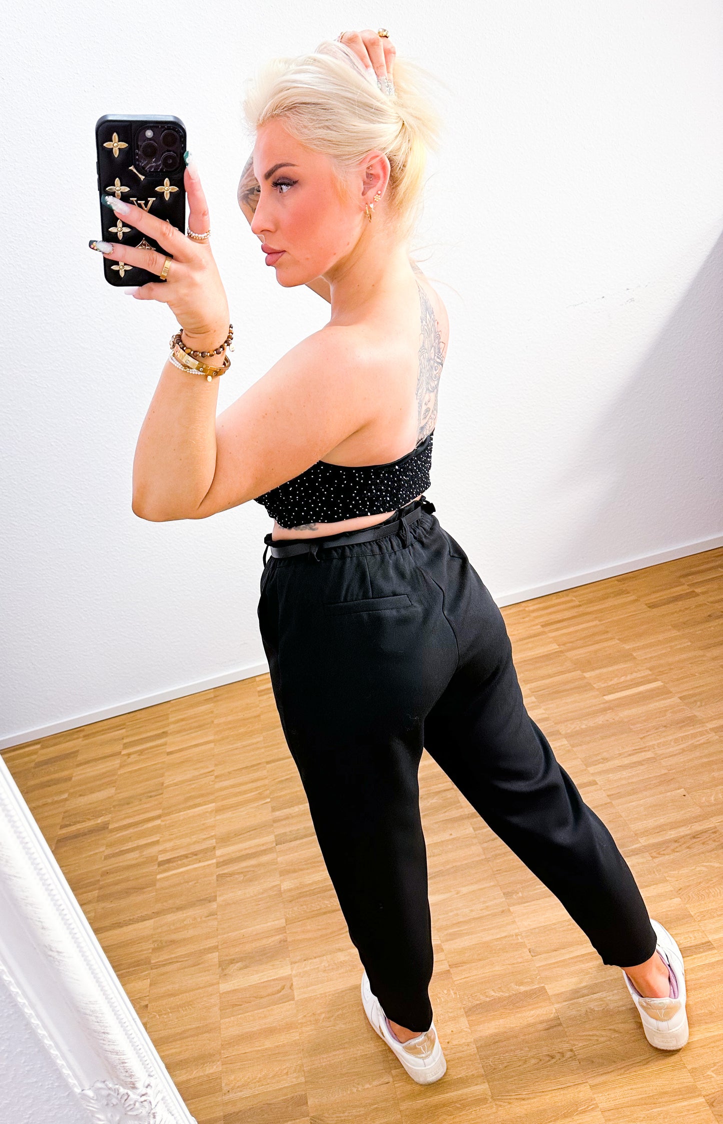 Stoffhose mit Gürtel 2 Farben