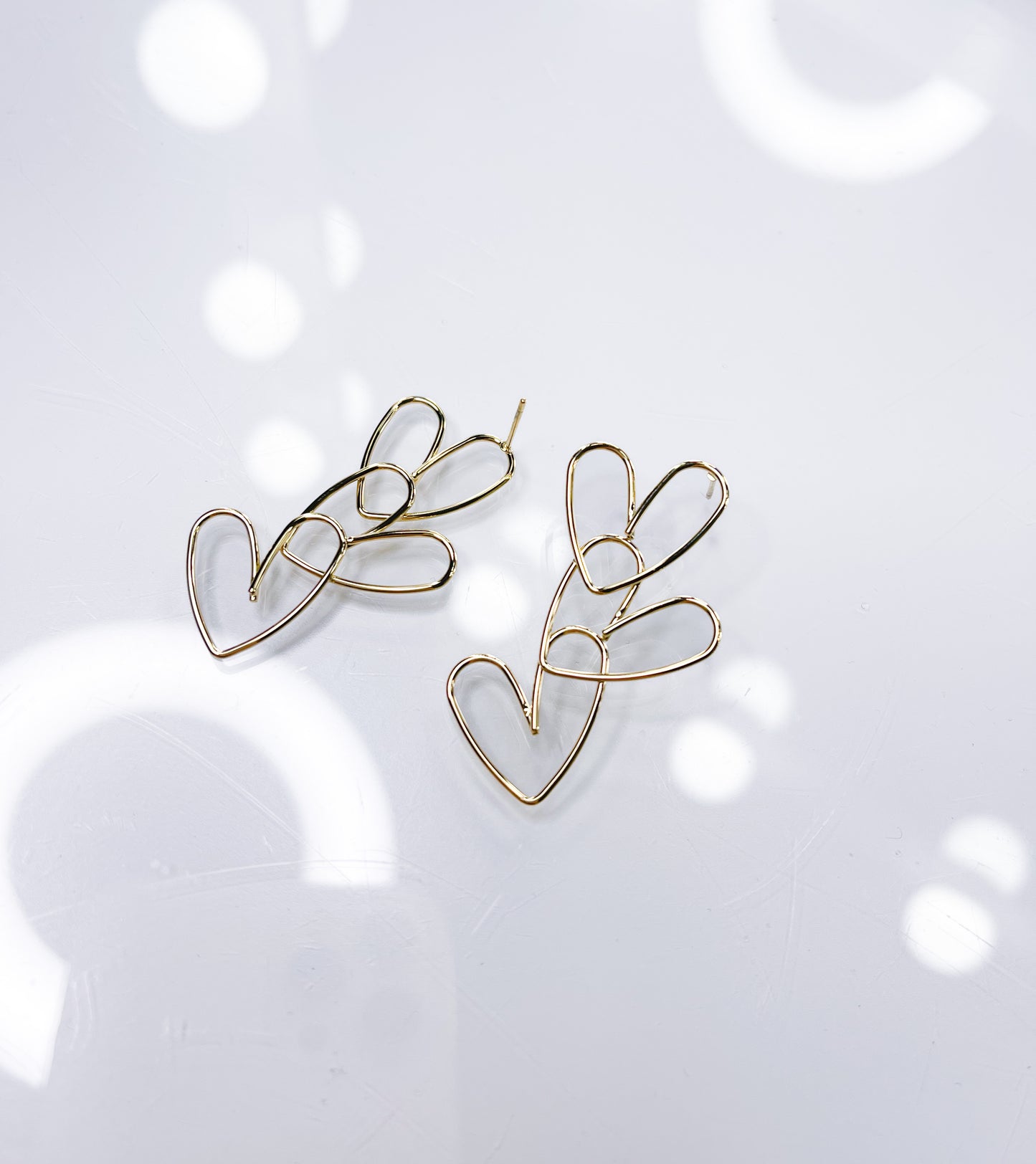 Ohrringe Herz Gold Silber