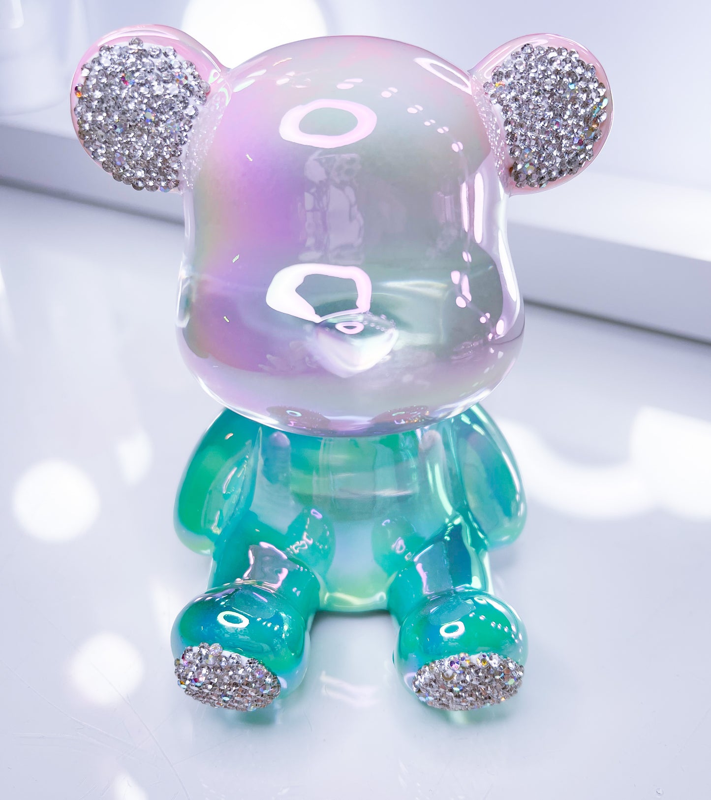Teddy-Glass Dekoration Einzelstück 11cm