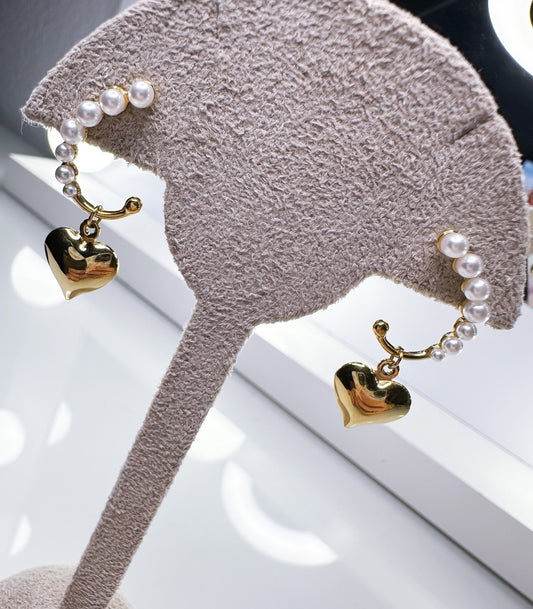 Ohrringe Pearl Herz Hope