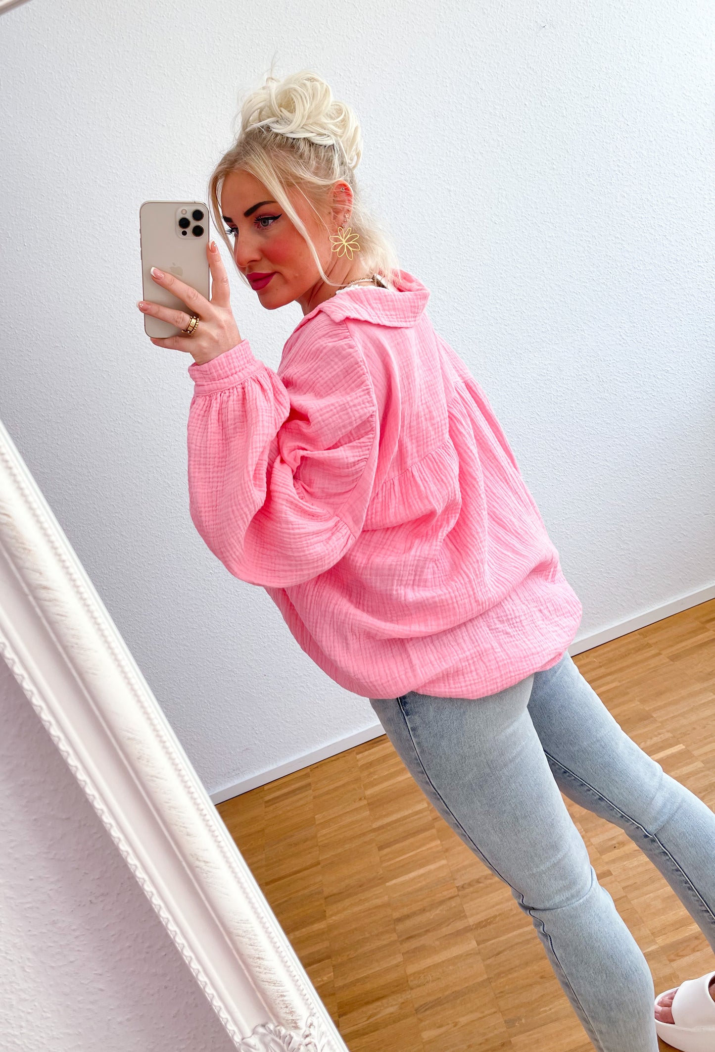 Musselin Bluse Croissant