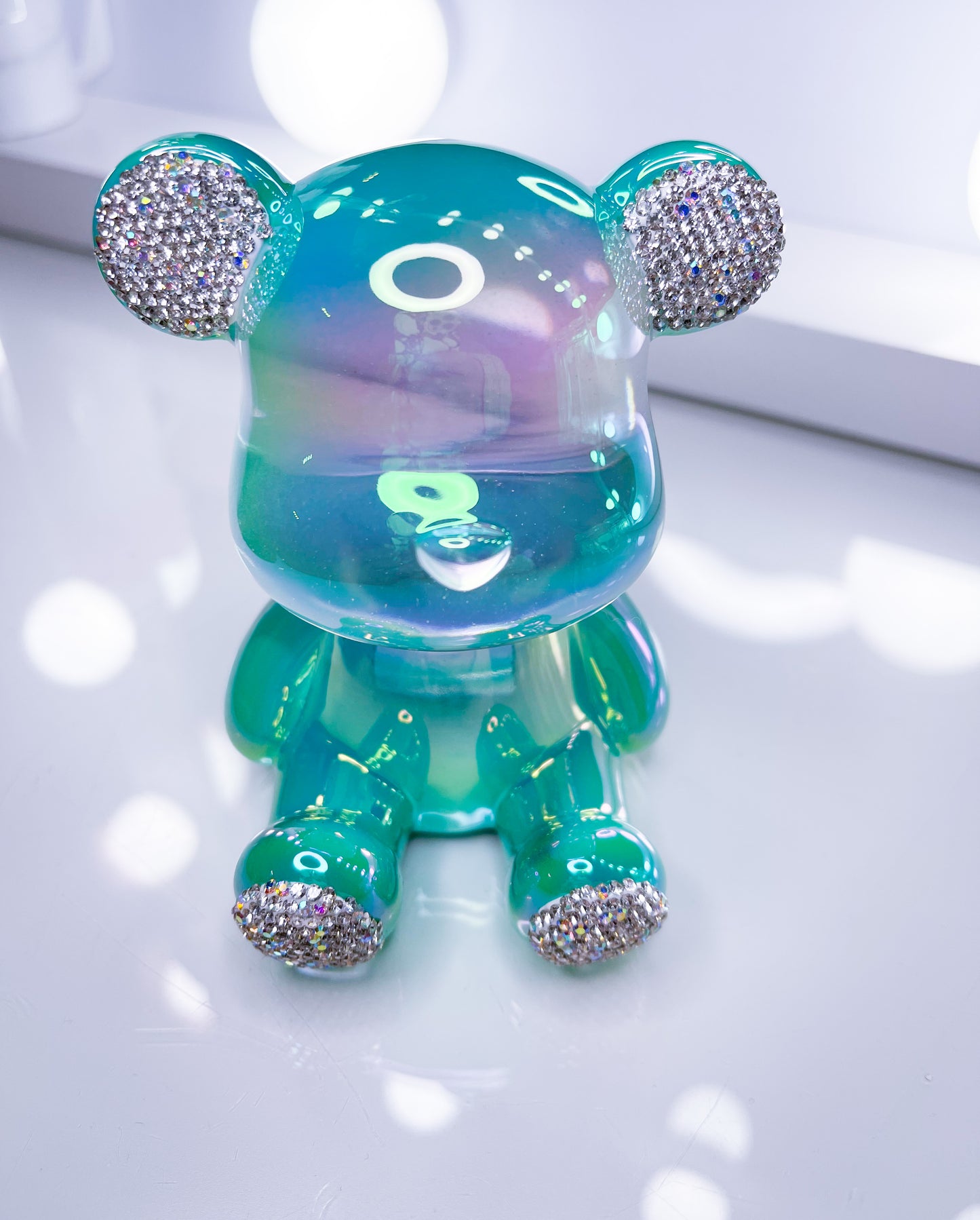 Teddy-Glass Dekoration Einzelstück 11cm