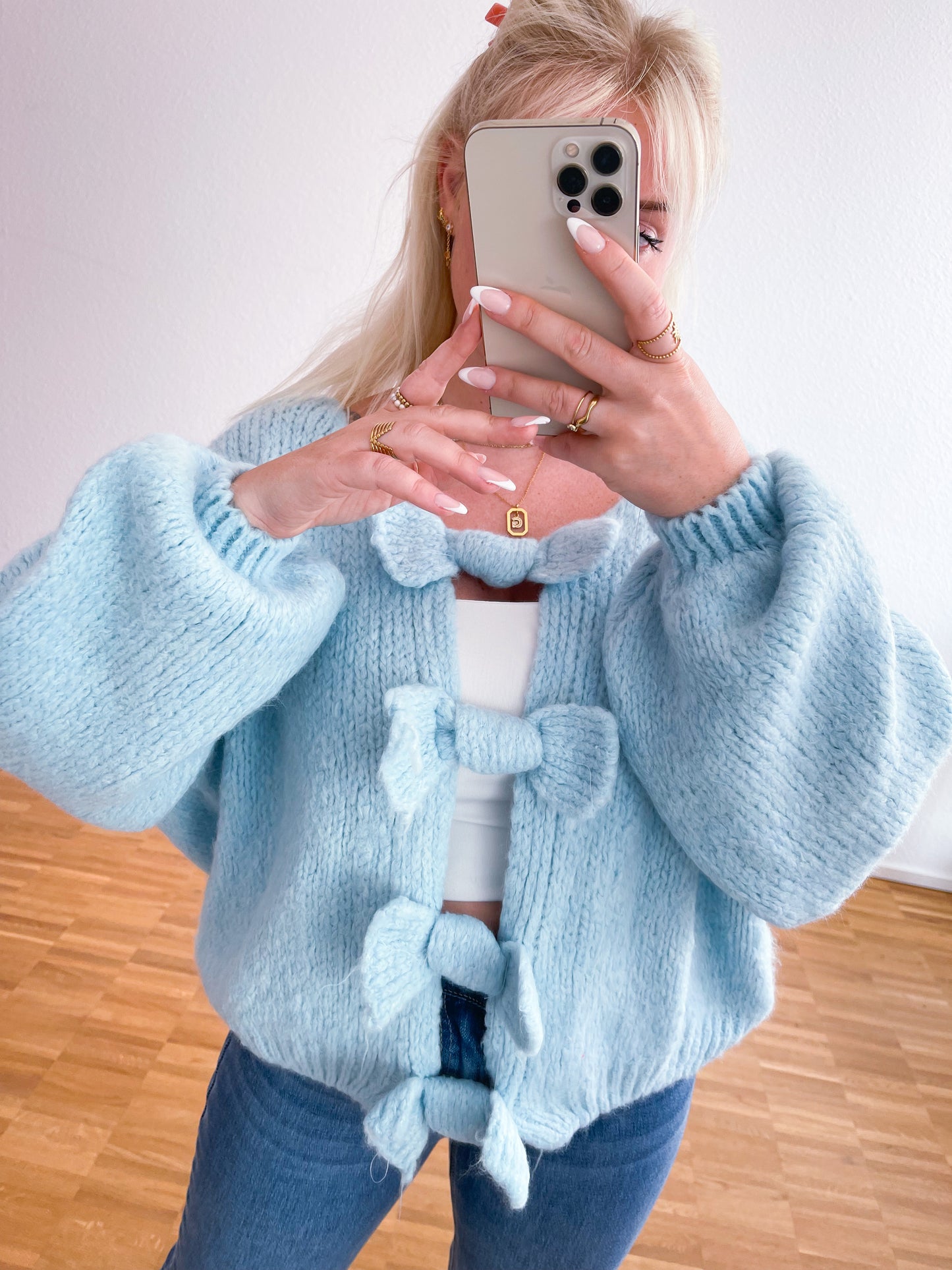 Strickpullover-Schleife super weich in 2 Farben