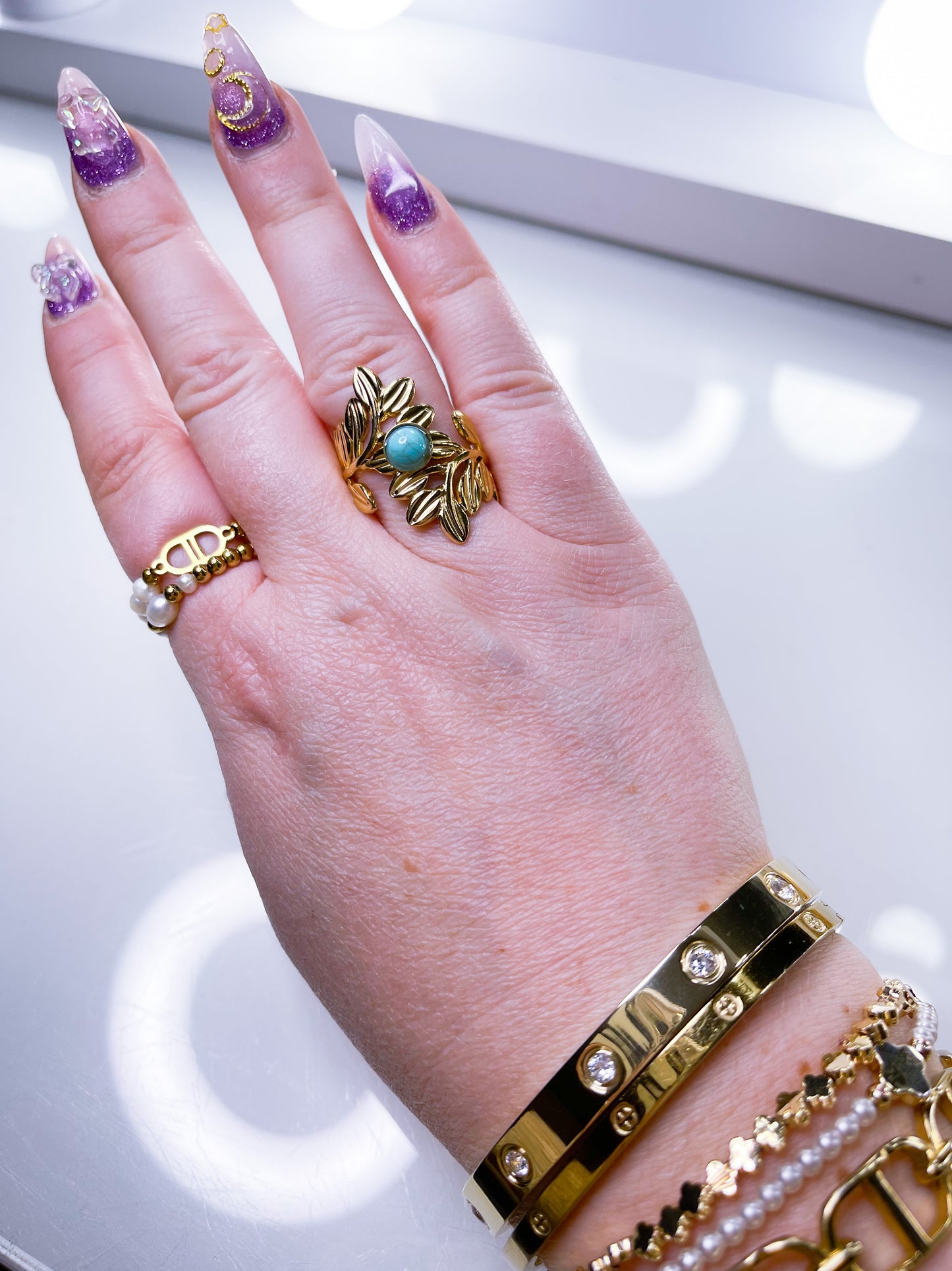 Ring-Boho 12 Farben S.Steel