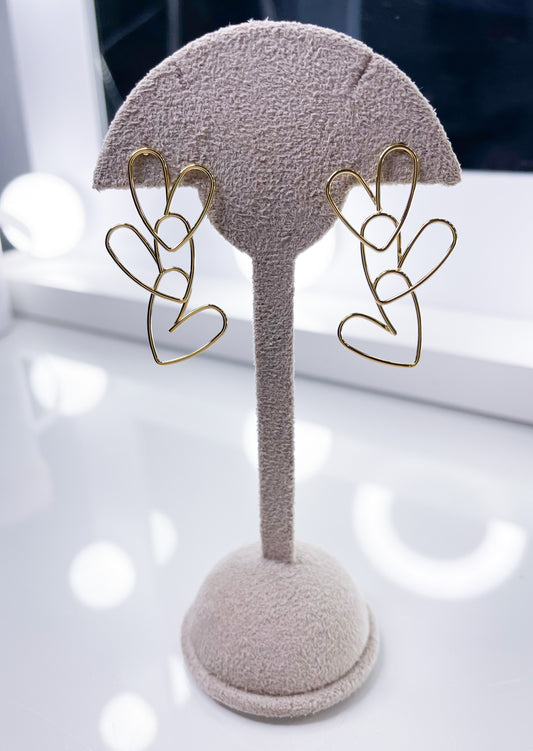 Ohrringe Herz Gold Silber