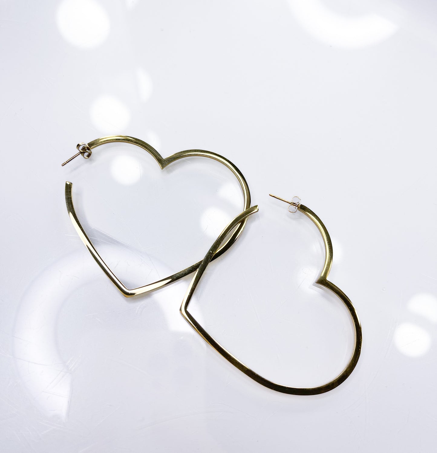 Creolen Herz Silber Gold