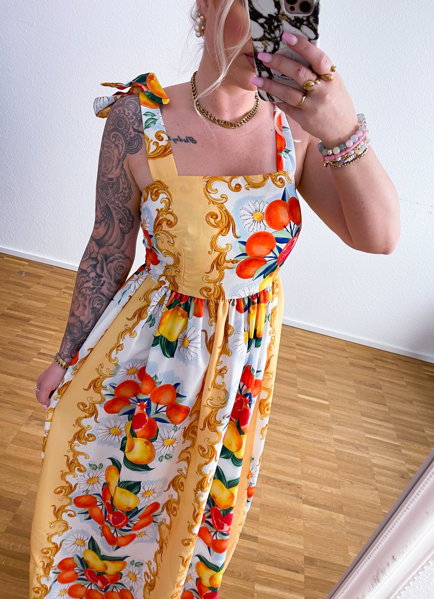 Kleid-Orange