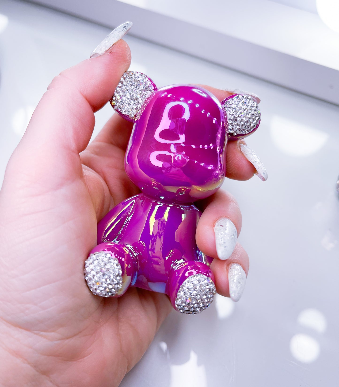Teddy- Metallic Einzelstück Deko 7cm