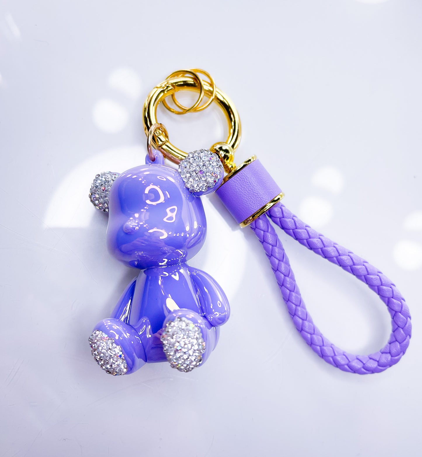 Schlüsselanhänger Kristall Teddy 6 Farben