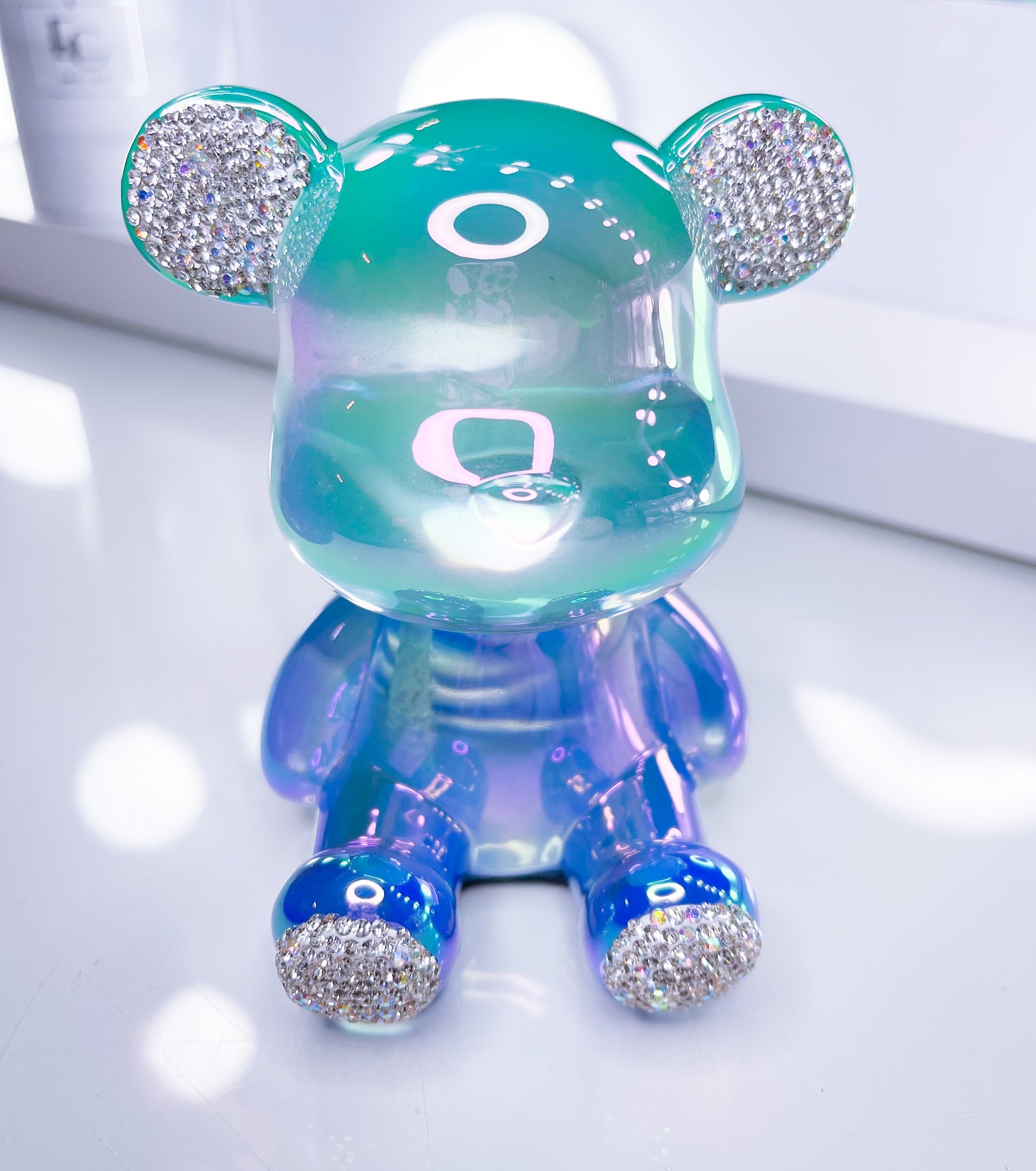 Teddy-Glass Dekoration Einzelstück 11cm