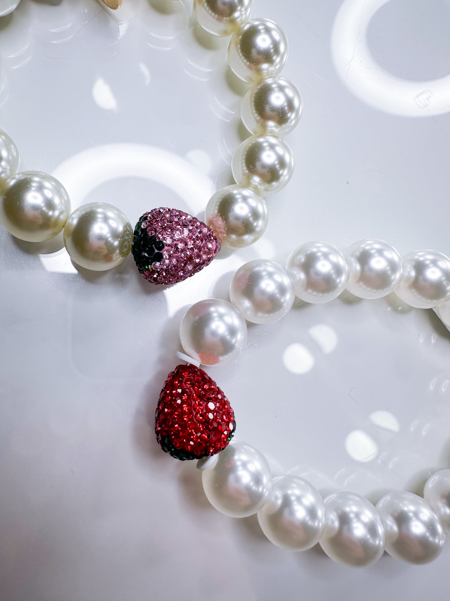 Armband- Pearl Erdbeere