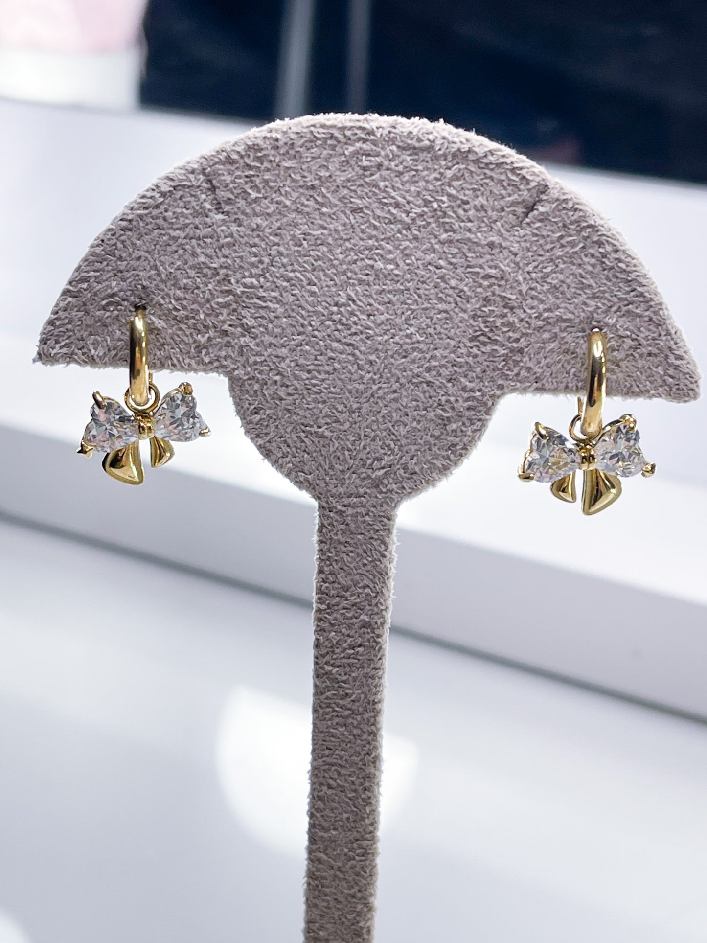 Ohrringe Schleife Gold und Silber