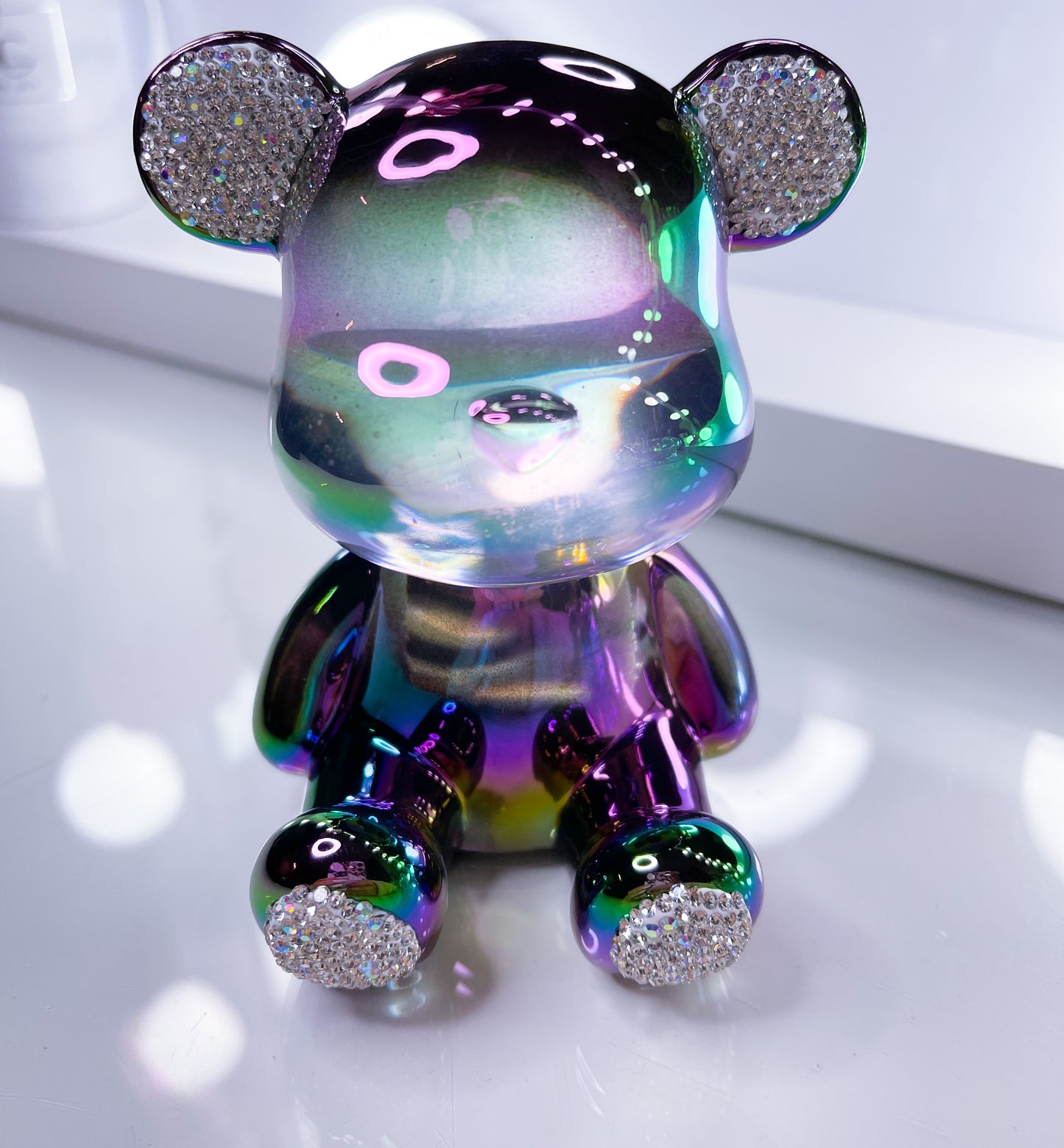 Teddy-Glass Dekoration Einzelstück 11cm