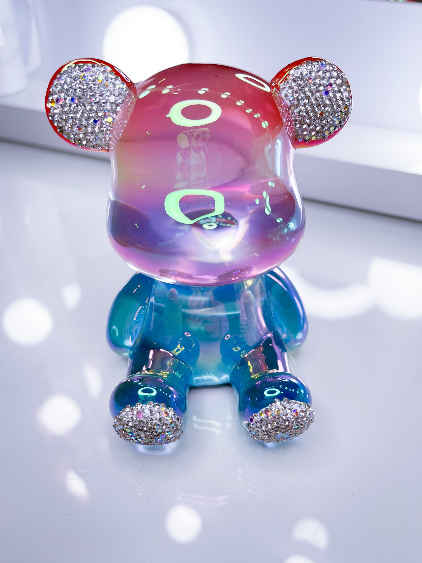Teddy-Glass Dekoration Einzelstück 11cm