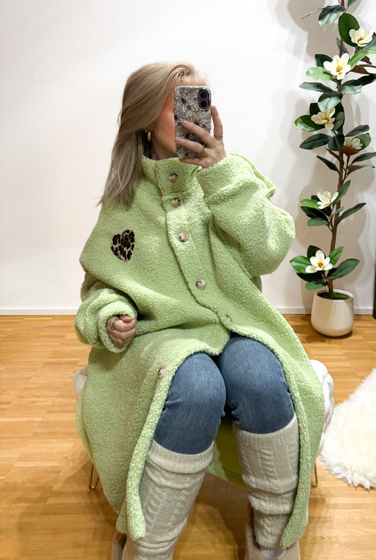 Cardigan/Jacke Teddy Leo Herz in 6 Farben Ultra soft